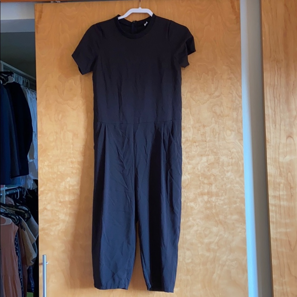 JEYKAY SHORT SLEEVE JUMPSUIT WITH POCKETS